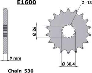 JTF1180.19 Steel Front Sprocket