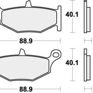 SBS BREMSEKLODS STREET MC EXCEL SINTER BAG 833LS